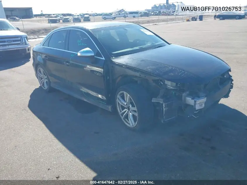 2016 Audi S3 2.0T Premium Plus VIN: WAUB1GFF7G1026753 Lot: 41647642