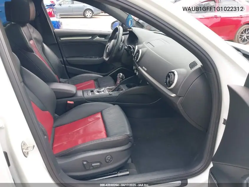 2016 Audi S3 2.0T Premium Plus VIN: WAUB1GFF1G1022312 Lot: 42040264