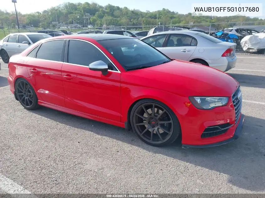 2016 Audi S3 2.0T Premium Plus VIN: WAUB1GFF5G1017680 Lot: 42088575