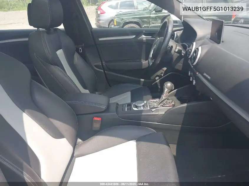 2016 Audi S3 2.0T Premium Plus VIN: WAUB1GFF5G1013239 Lot: 42441806