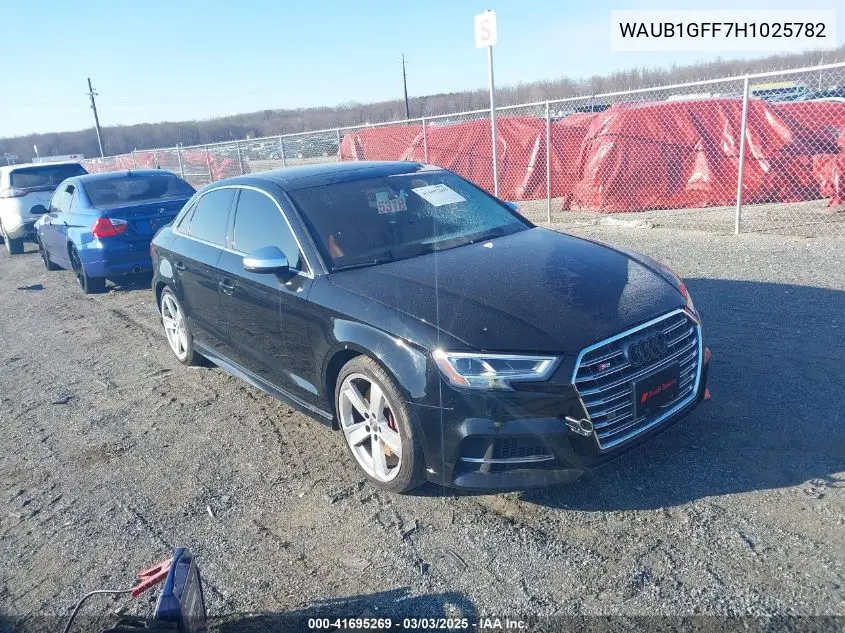 2017 Audi S3 2.0T Premium Plus VIN: WAUB1GFF7H1025782 Lot: 41695269