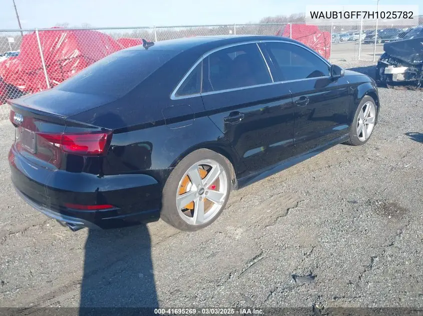 2017 Audi S3 2.0T Premium Plus VIN: WAUB1GFF7H1025782 Lot: 41695269