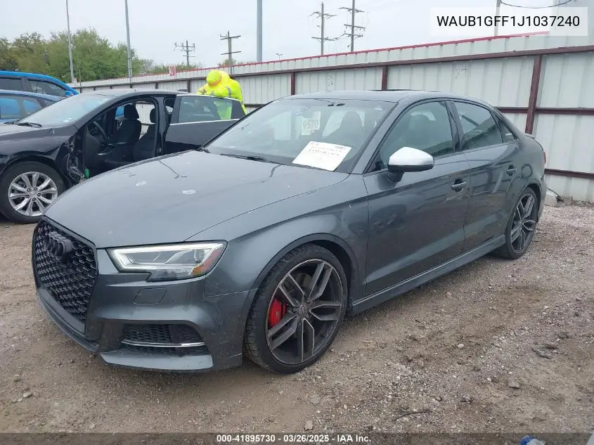 2018 Audi S3 2.0T Premium Plus/2.0T Tech Premium Plus VIN: WAUB1GFF1J1037240 Lot: 41895730