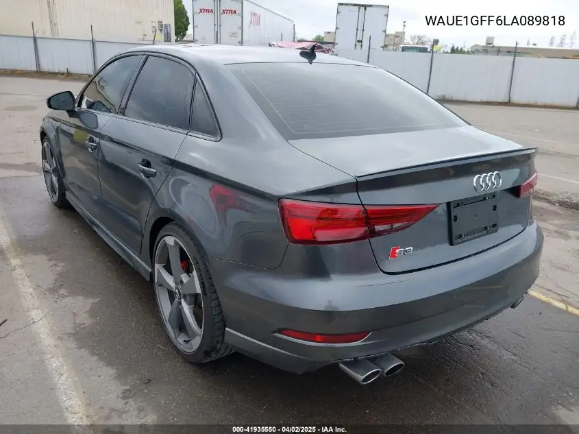 2020 Audi S3 Premium Plus Tfsi Quattro S Tronic VIN: WAUE1GFF6LA089818 Lot: 41935550