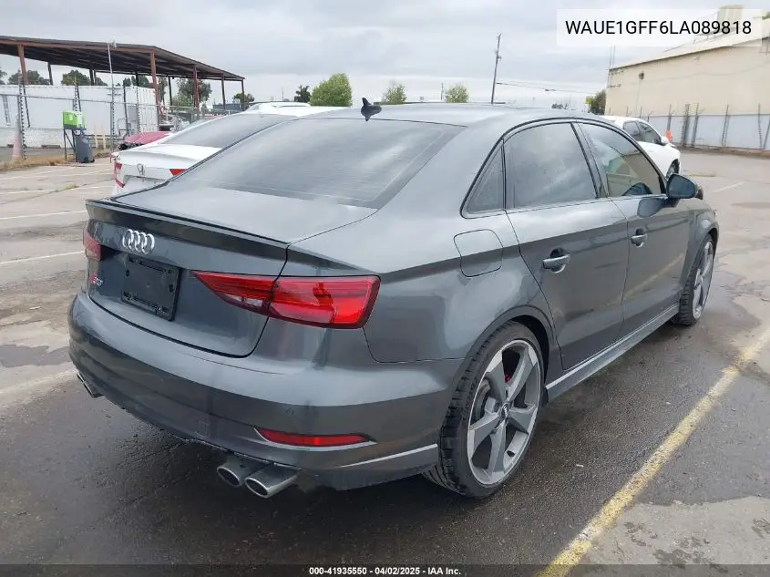 2020 Audi S3 Premium Plus Tfsi Quattro S Tronic VIN: WAUE1GFF6LA089818 Lot: 41935550