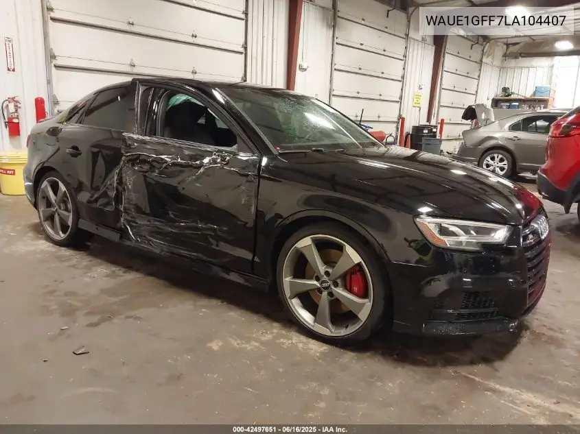2020 Audi S3 Premium Plus Tfsi Quattro S Tronic VIN: WAUE1GFF7LA104407 Lot: 42497651