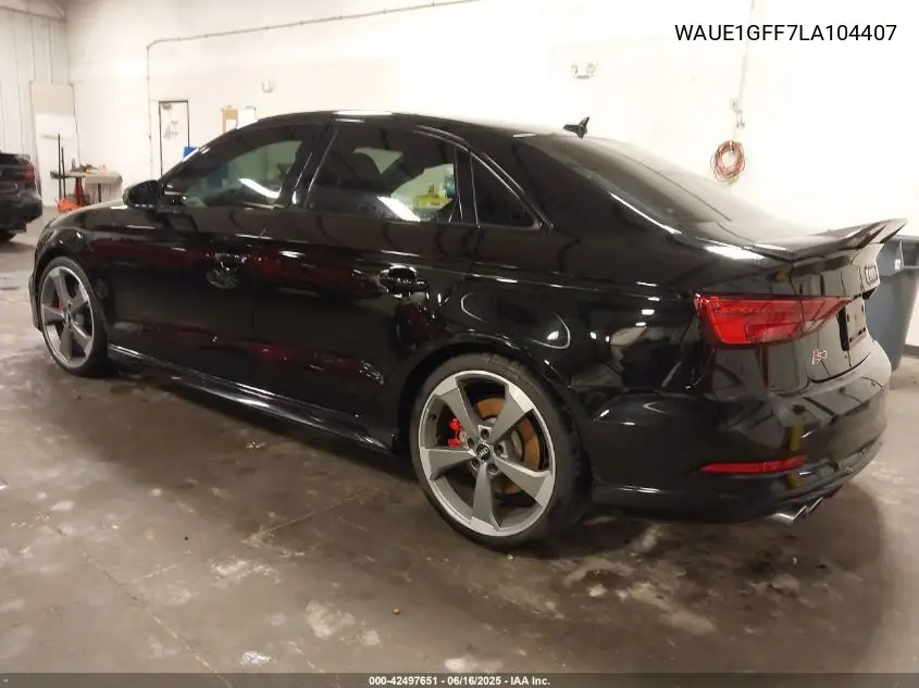 2020 Audi S3 Premium Plus Tfsi Quattro S Tronic VIN: WAUE1GFF7LA104407 Lot: 42497651