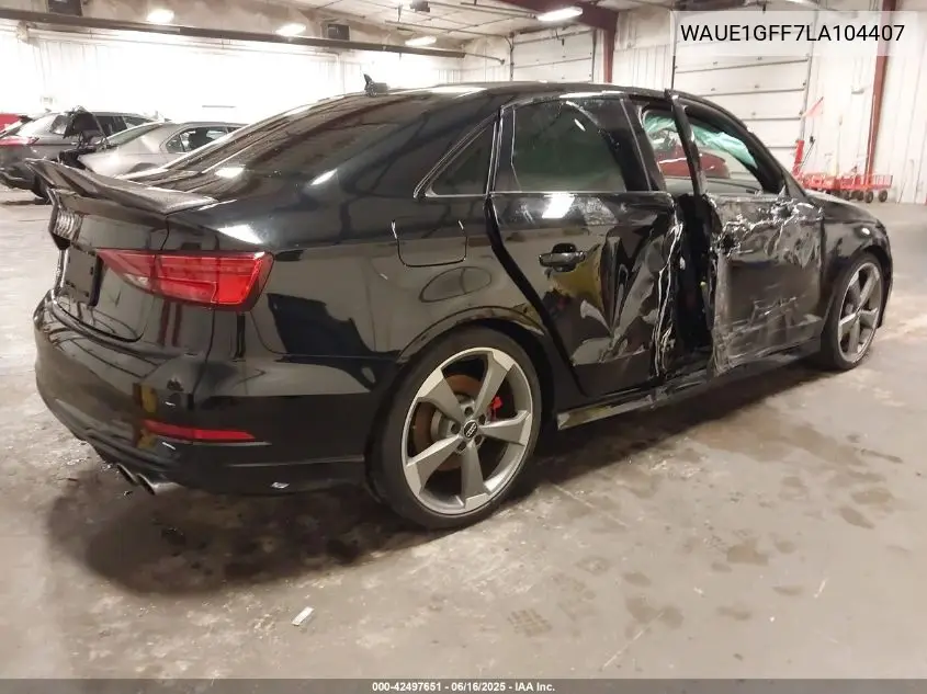 2020 Audi S3 Premium Plus Tfsi Quattro S Tronic VIN: WAUE1GFF7LA104407 Lot: 42497651