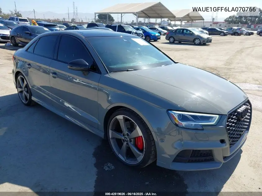 2020 Audi S3 Premium Plus Tfsi Quattro S Tronic VIN: WAUE1GFF6LA070766 Lot: 42519026