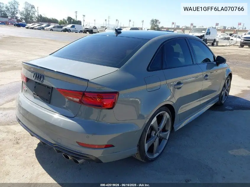 2020 Audi S3 Premium Plus Tfsi Quattro S Tronic VIN: WAUE1GFF6LA070766 Lot: 42519026