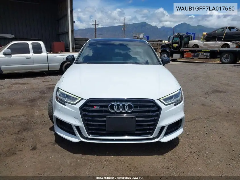 2020 Audi S3 Premium Tfsi Quattro S Tronic VIN: WAUB1GFF7LA017660 Lot: 42618231
