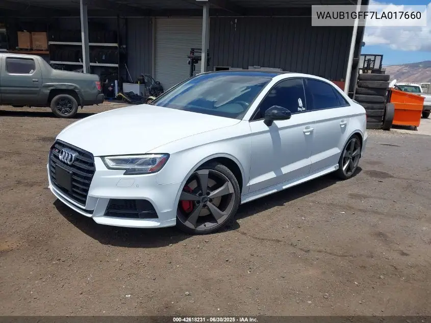 2020 Audi S3 Premium Tfsi Quattro S Tronic VIN: WAUB1GFF7LA017660 Lot: 42618231