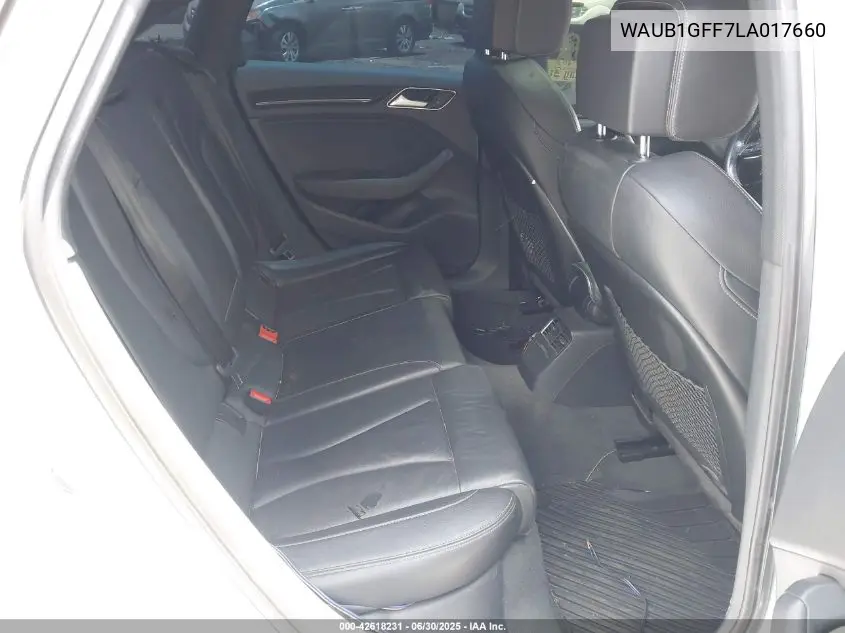 2020 Audi S3 Premium Tfsi Quattro S Tronic VIN: WAUB1GFF7LA017660 Lot: 42618231