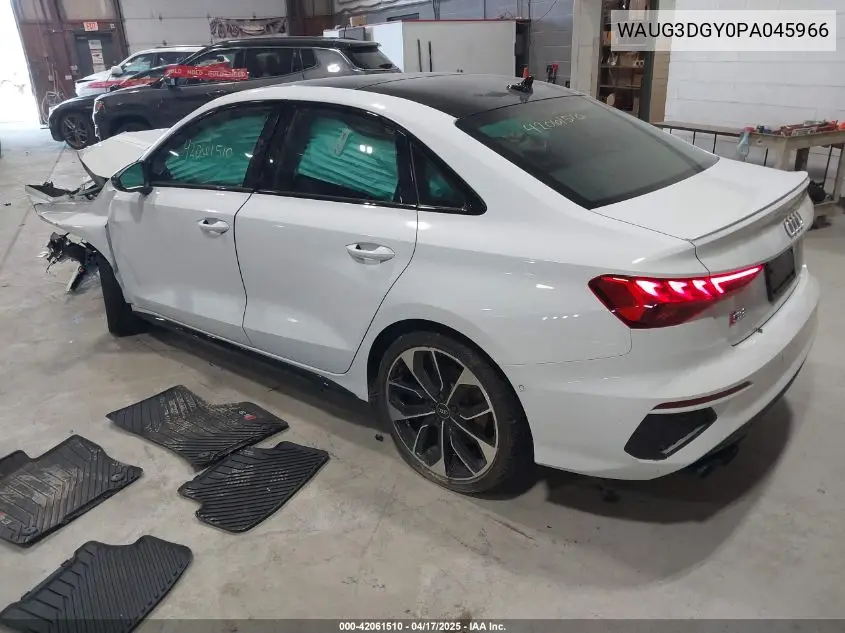 2023 Audi S3 Premium Tfsi Quattro S Tronic VIN: WAUG3DGY0PA045966 Lot: 42061510
