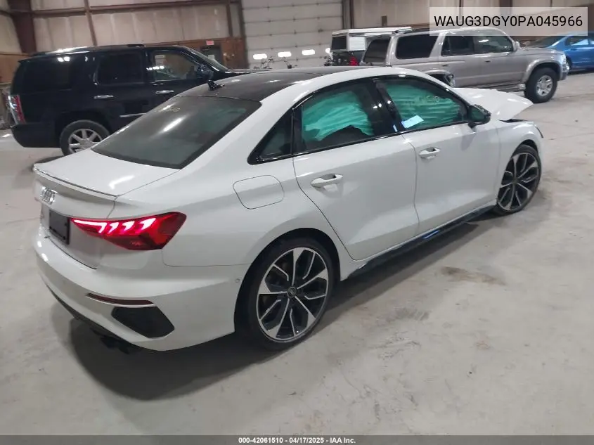 2023 Audi S3 Premium Tfsi Quattro S Tronic VIN: WAUG3DGY0PA045966 Lot: 42061510