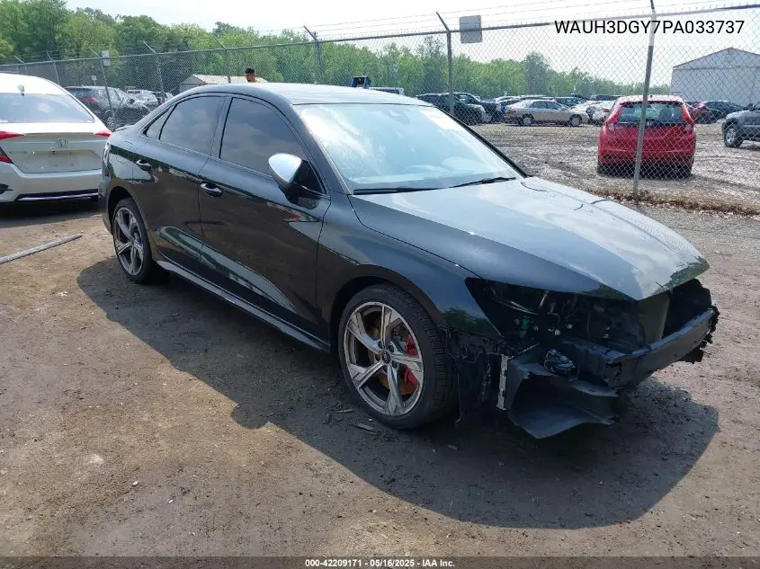 2023 Audi S3 Premium Plus Tfsi Quattro S Tronic VIN: WAUH3DGY7PA033737 Lot: 42209171