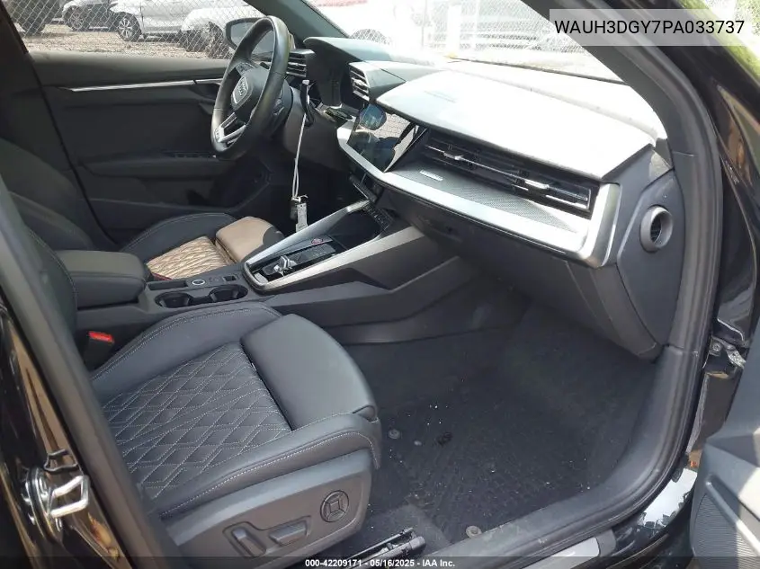 2023 Audi S3 Premium Plus Tfsi Quattro S Tronic VIN: WAUH3DGY7PA033737 Lot: 42209171