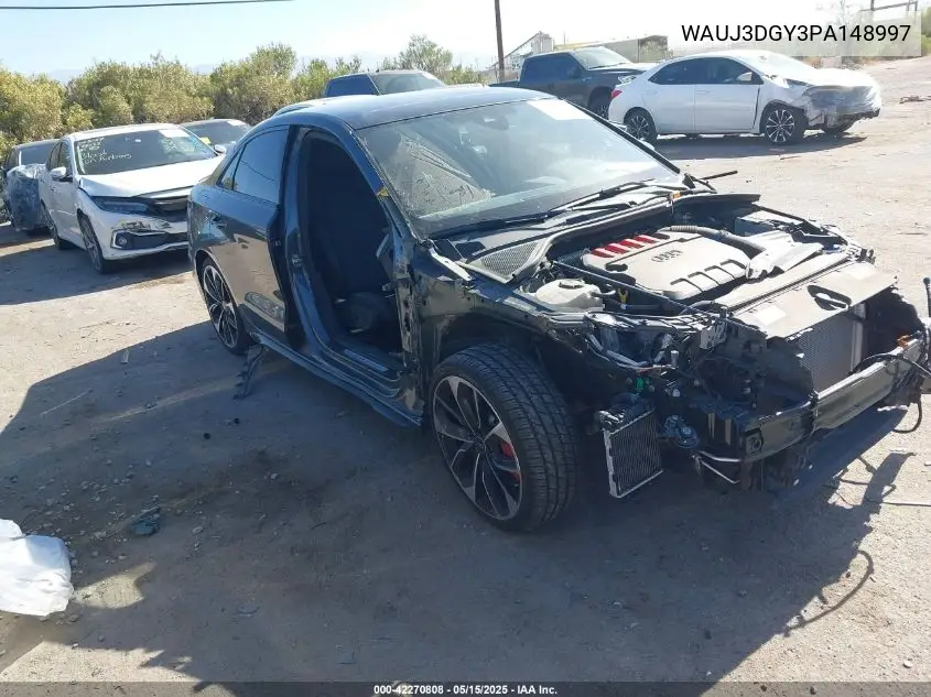 2023 Audi S3 Prestige Tfsi Quattro S Tronic VIN: WAUJ3DGY3PA148997 Lot: 42270808