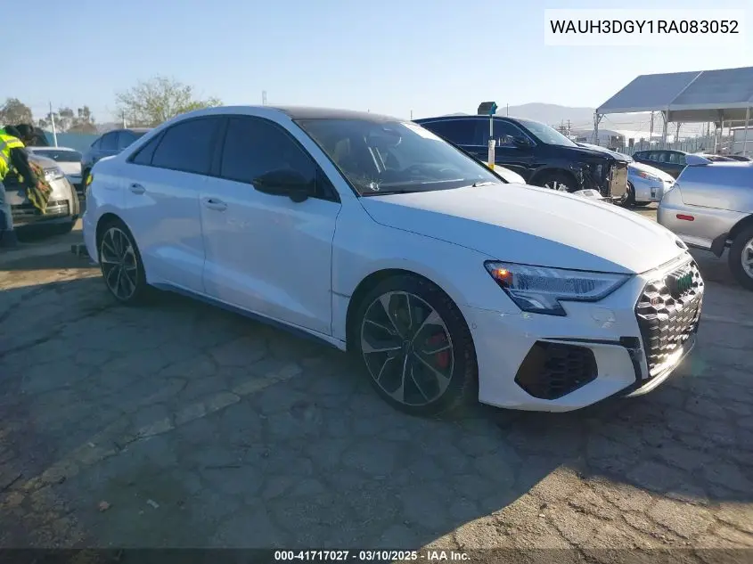2024 Audi S3 Premium Plus Tfsi Quattro S Tronic VIN: WAUH3DGY1RA083052 Lot: 41717027