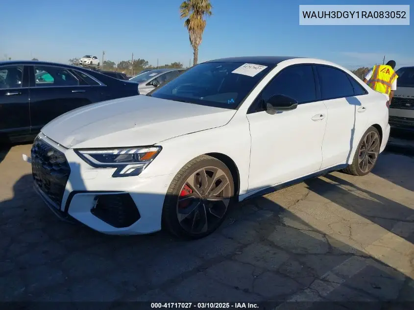 2024 Audi S3 Premium Plus Tfsi Quattro S Tronic VIN: WAUH3DGY1RA083052 Lot: 41717027