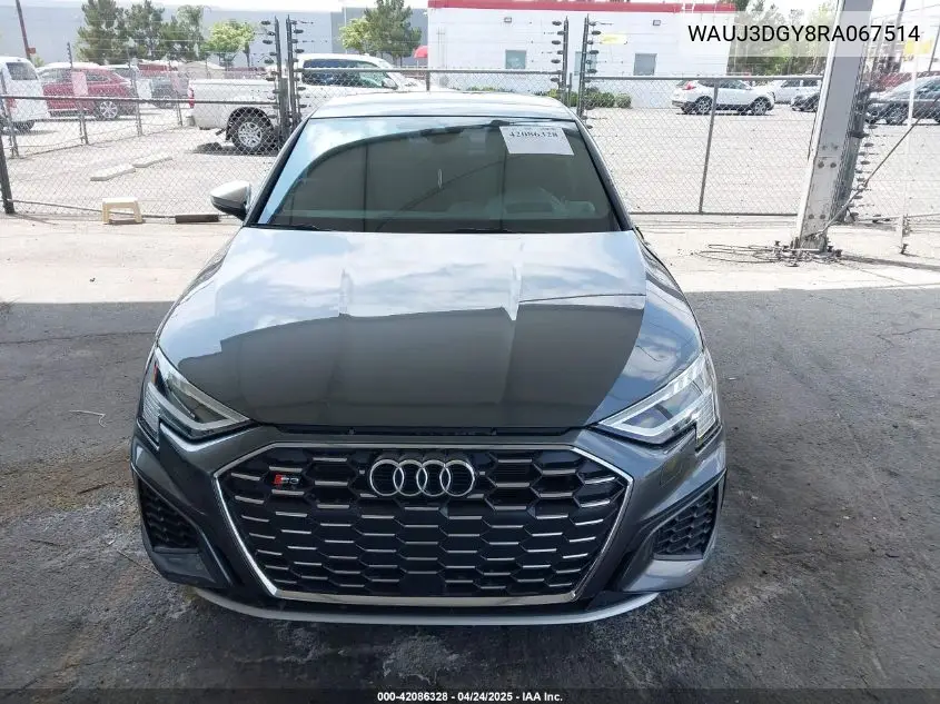 2024 Audi S3 Prestige Tfsi Quattro S Tronic VIN: WAUJ3DGY8RA067514 Lot: 42086328