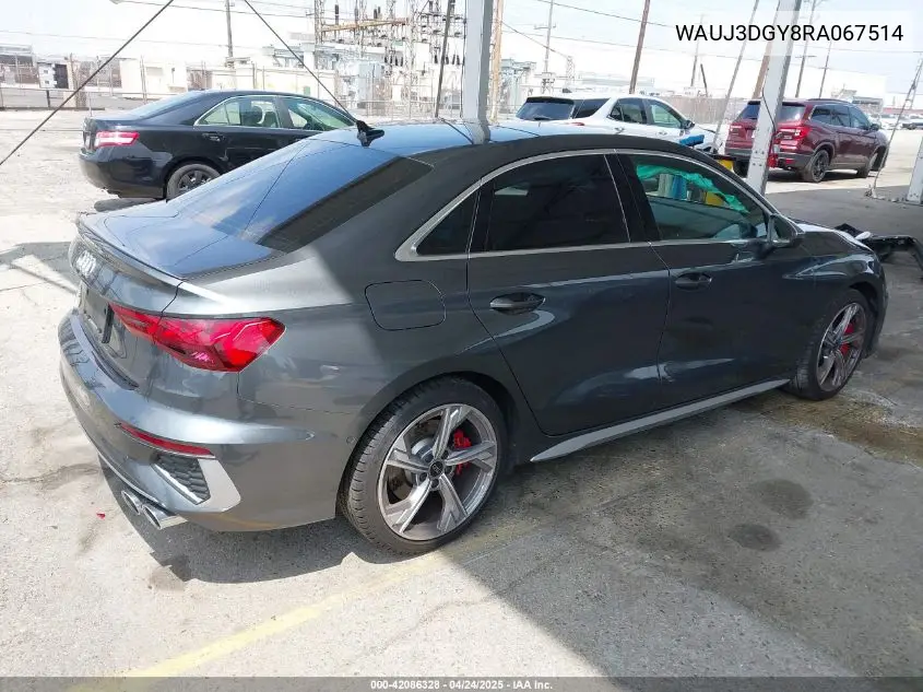 2024 Audi S3 Prestige Tfsi Quattro S Tronic VIN: WAUJ3DGY8RA067514 Lot: 42086328