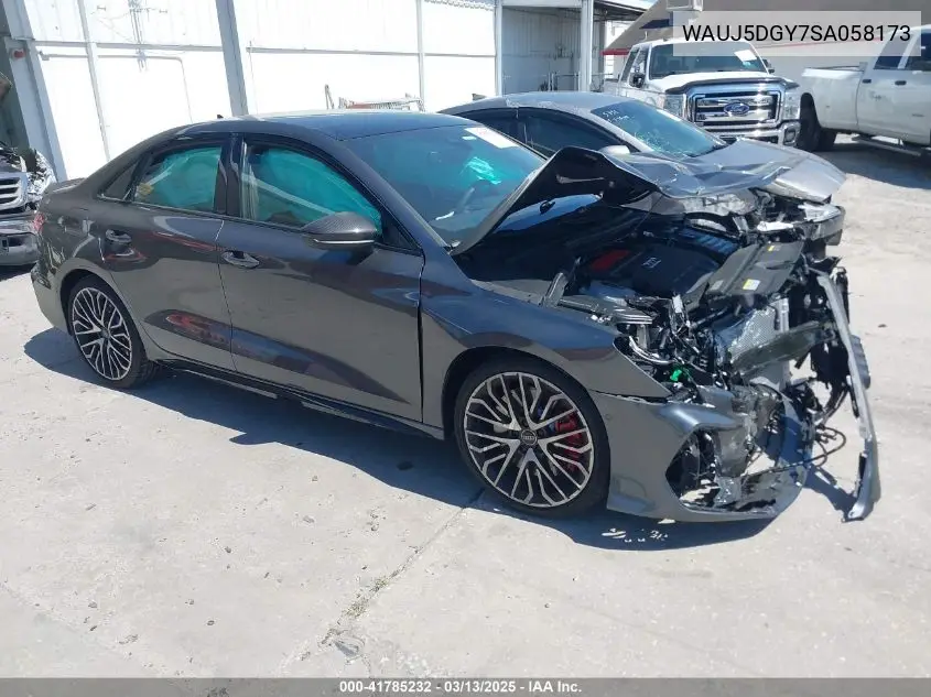 2025 Audi S3 Prestige Tfsi Quattro S Tronic VIN: WAUJ5DGY7SA058173 Lot: 41785232