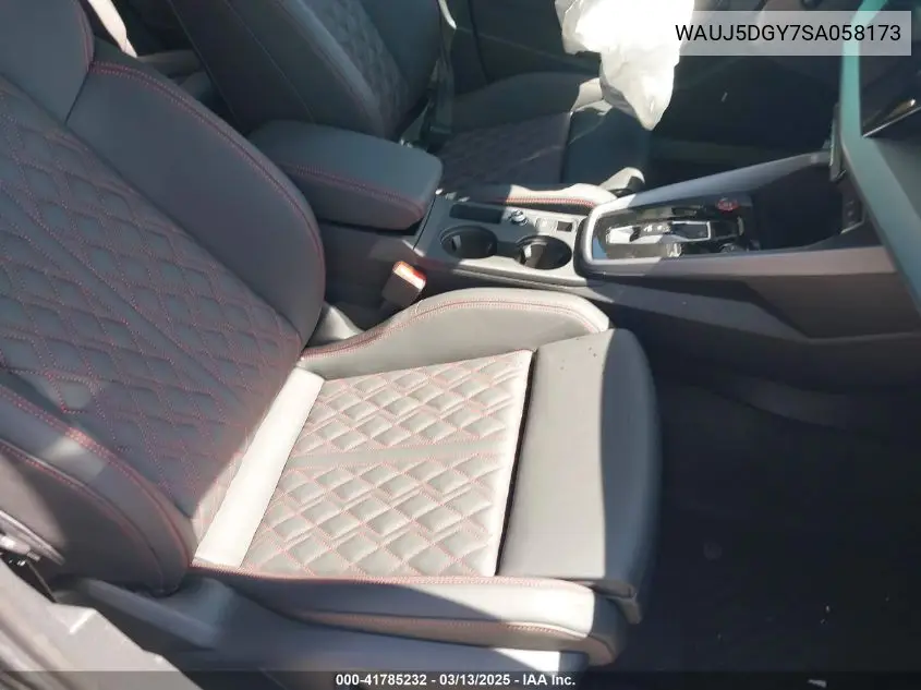 2025 Audi S3 Prestige Tfsi Quattro S Tronic VIN: WAUJ5DGY7SA058173 Lot: 41785232
