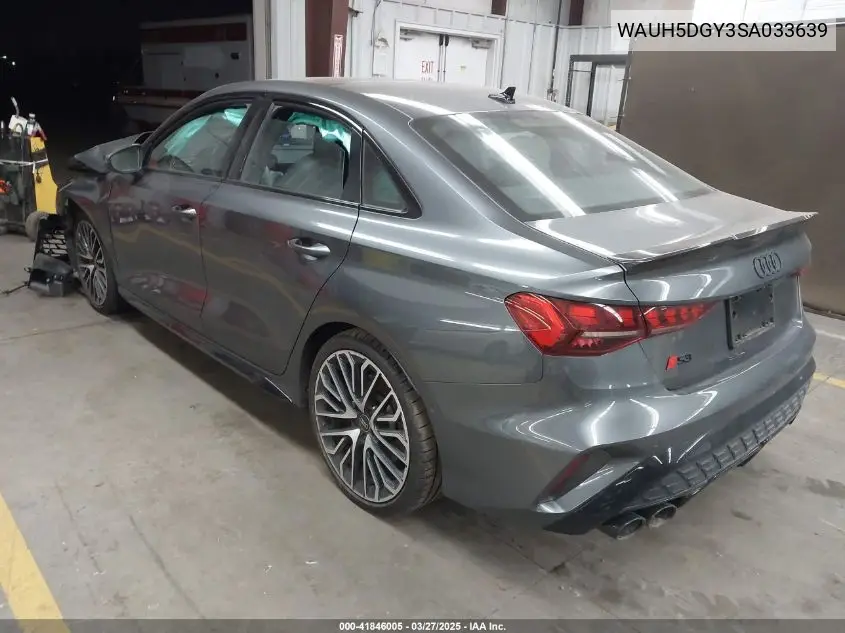 2025 Audi S3 Premium Plus Tfsi Quattro S Tronic VIN: WAUH5DGY3SA033639 Lot: 41846005