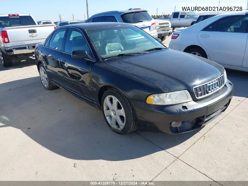 2001 Audi S4 2.7 Quattro VIN: WAURD68D21A096728 Lot: 41209770