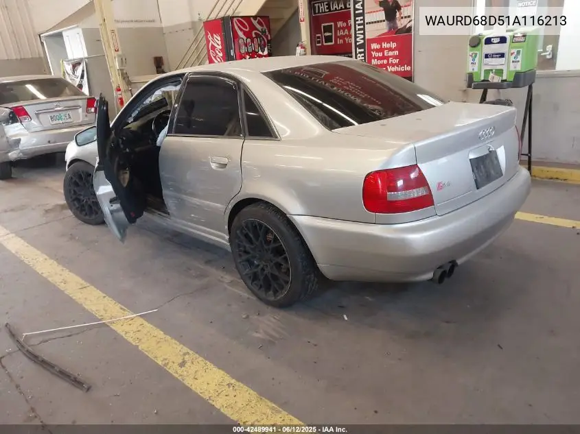 2001 Audi S4 2.7T VIN: WAURD68D51A116213 Lot: 42489941