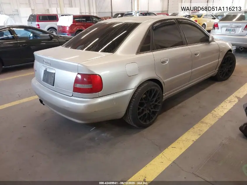 2001 Audi S4 2.7T VIN: WAURD68D51A116213 Lot: 42489941