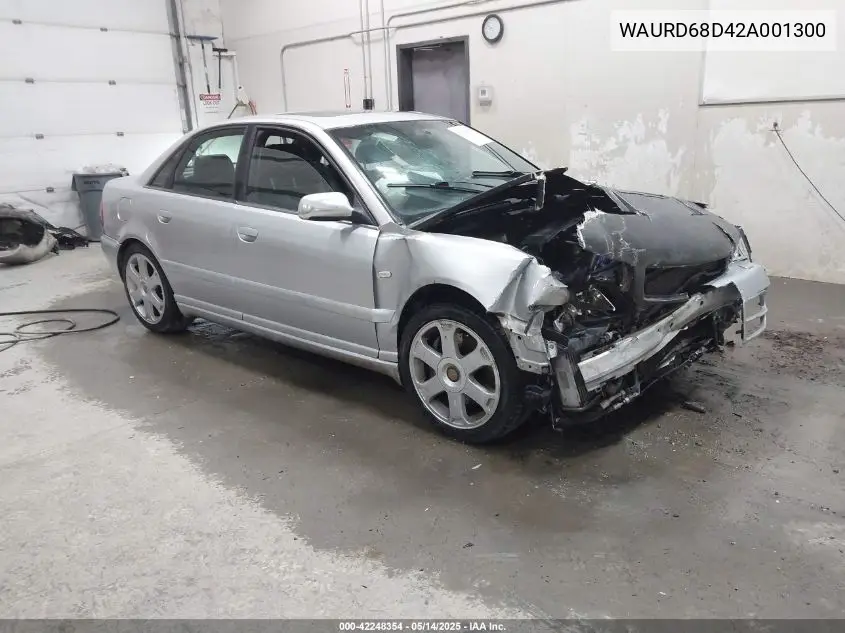 2002 Audi S4 2.7T VIN: WAURD68D42A001300 Lot: 42248354