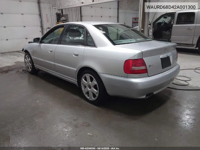 2002 Audi S4 2.7T VIN: WAURD68D42A001300 Lot: 42248354