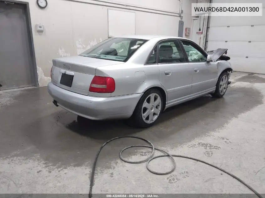 2002 Audi S4 2.7T VIN: WAURD68D42A001300 Lot: 42248354