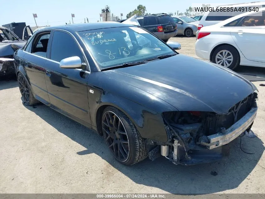 2005 Audi S4 4.2 VIN: WAUGL68E85A491540 Lot: 39955004