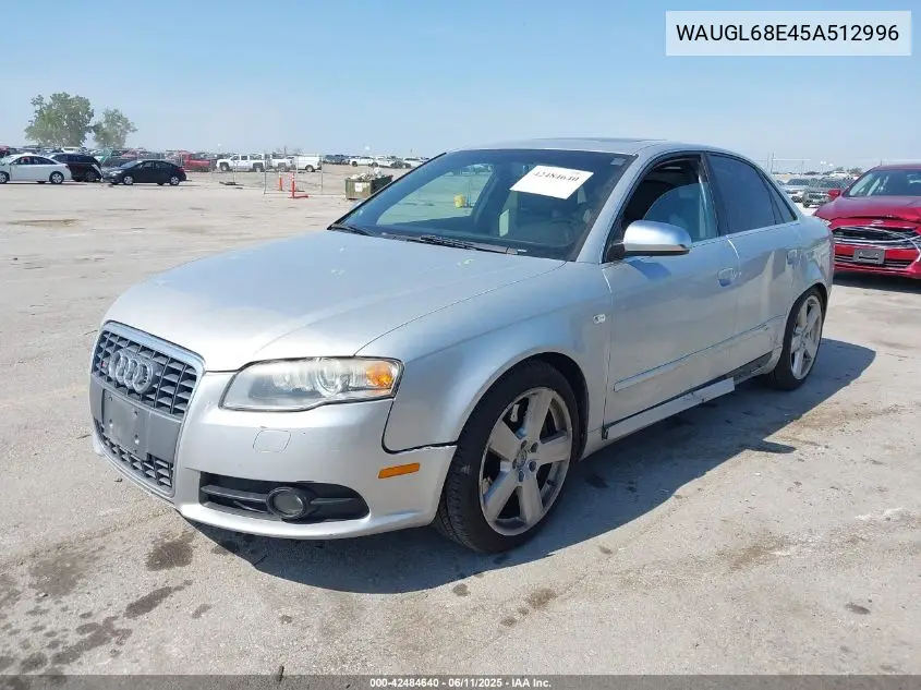 2005 Audi S4 4.2 VIN: WAUGL68E45A512996 Lot: 42484640