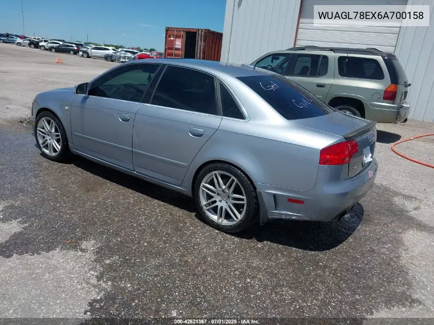 2006 Audi S4 4.2 VIN: WUAGL78EX6A700158 Lot: 42621367
