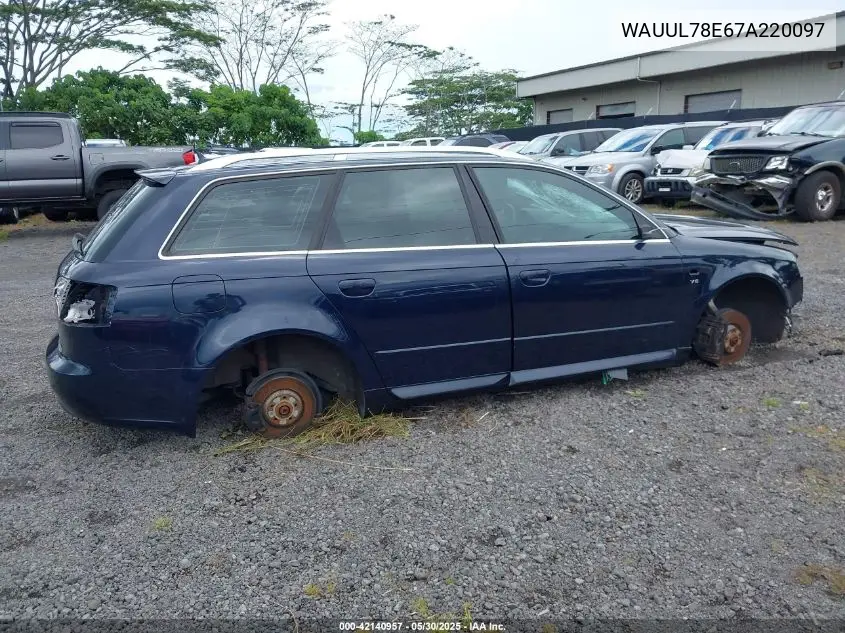 2007 Audi S4 4.2 Avant VIN: WAUUL78E67A220097 Lot: 42140957