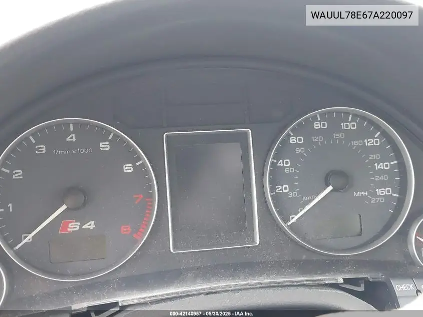 2007 Audi S4 4.2 Avant VIN: WAUUL78E67A220097 Lot: 42140957