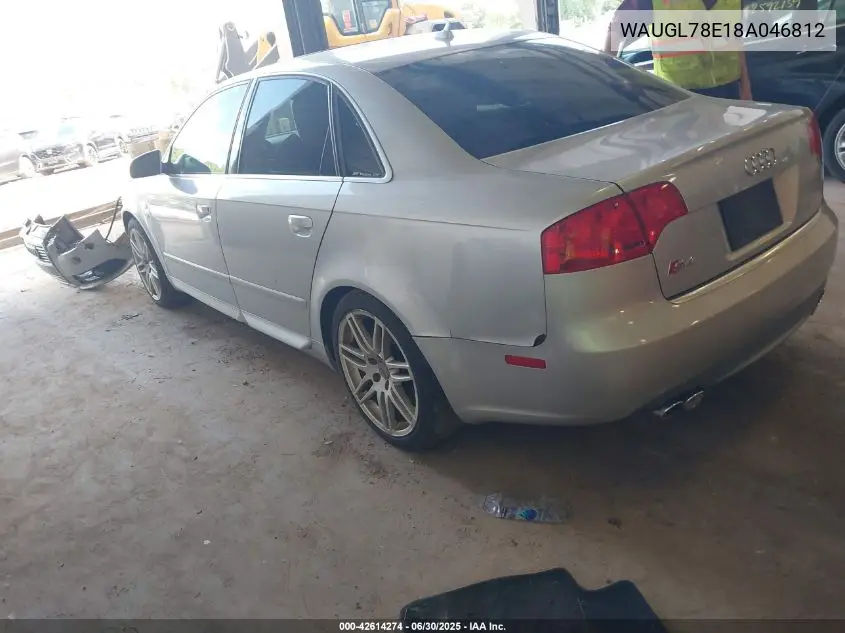 2008 Audi S4 4.2 VIN: WAUGL78E18A046812 Lot: 42614274