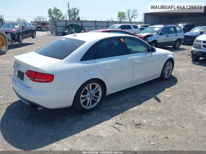 2010 Audi S4 3.0 Premium Plus VIN: WAUBGAFL4AA139973 Lot: 41963765
