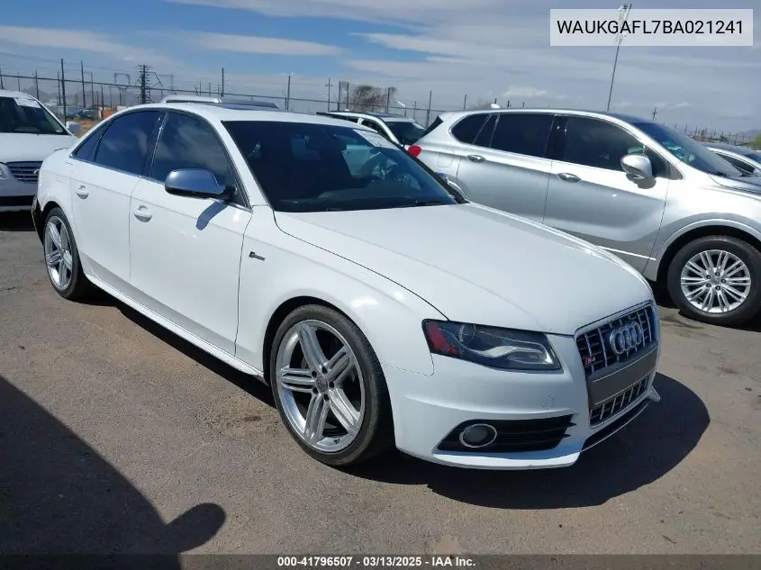 2011 Audi S4 3.0 Premium Plus VIN: WAUKGAFL7BA021241 Lot: 41796507