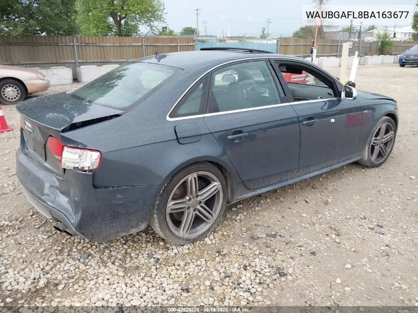 2011 Audi S4 3.0 Premium Plus VIN: WAUBGAFL8BA163677 Lot: 42529226