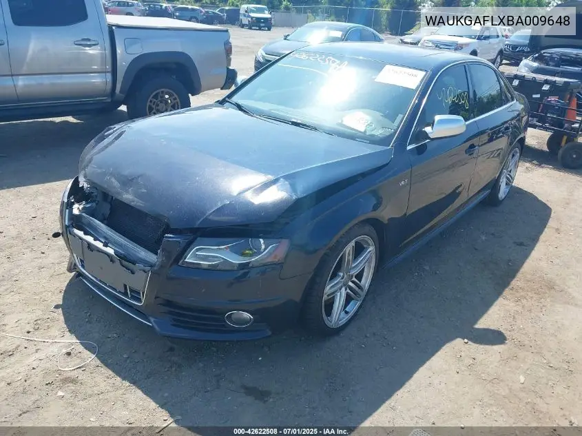 2011 Audi S4 3.0 Premium Plus VIN: WAUKGAFLXBA009648 Lot: 42622508