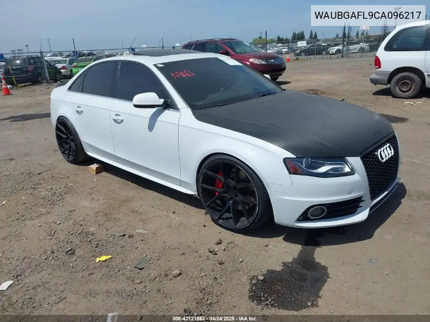 2012 Audi S4 3.0 Premium Plus VIN: WAUBGAFL9CA096217 Lot: 42121562