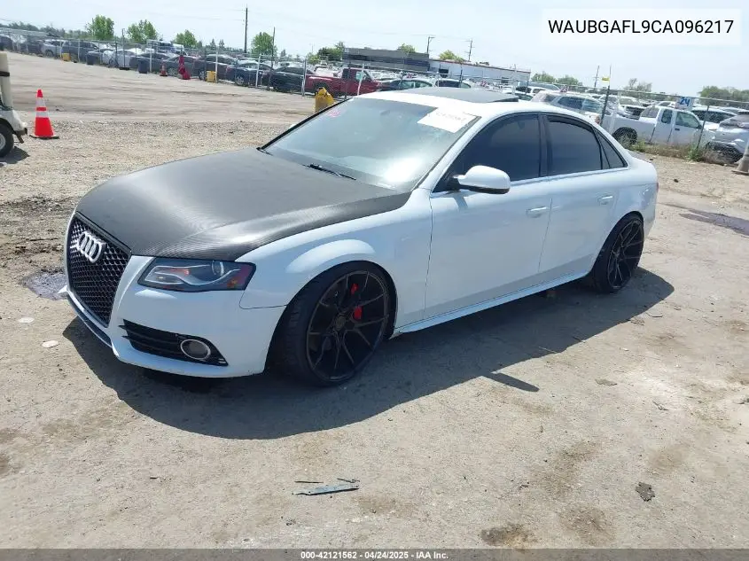 2012 Audi S4 3.0 Premium Plus VIN: WAUBGAFL9CA096217 Lot: 42121562