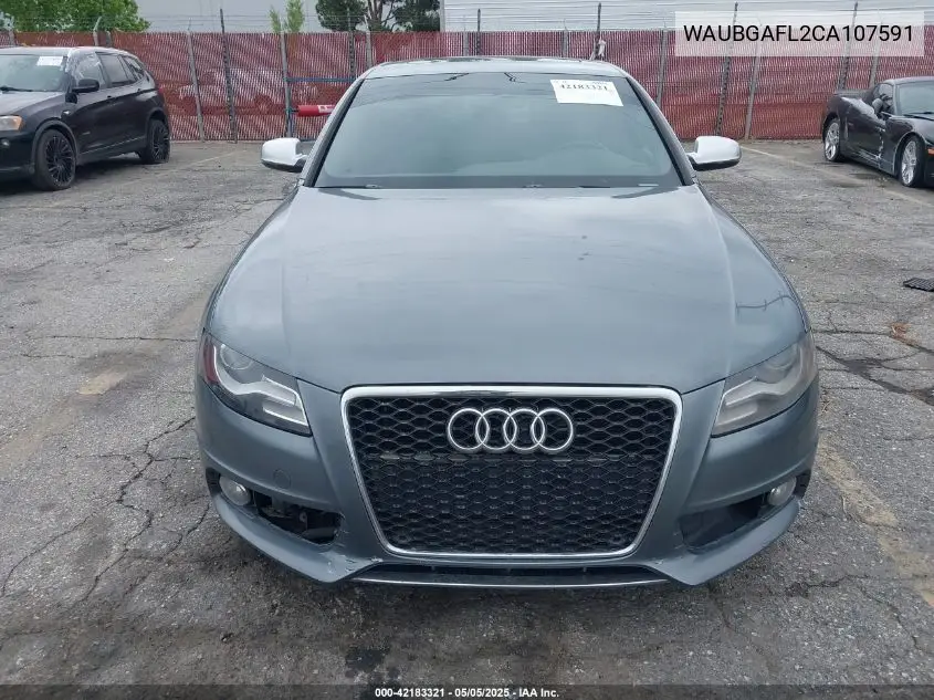 2012 Audi S4 3.0 Premium Plus VIN: WAUBGAFL2CA107591 Lot: 42183321