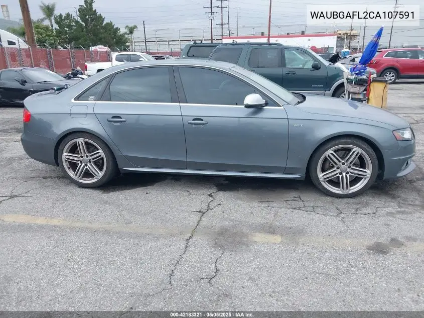 2012 Audi S4 3.0 Premium Plus VIN: WAUBGAFL2CA107591 Lot: 42183321