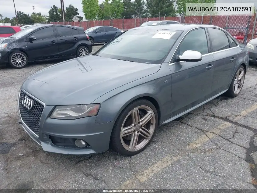 2012 Audi S4 3.0 Premium Plus VIN: WAUBGAFL2CA107591 Lot: 42183321